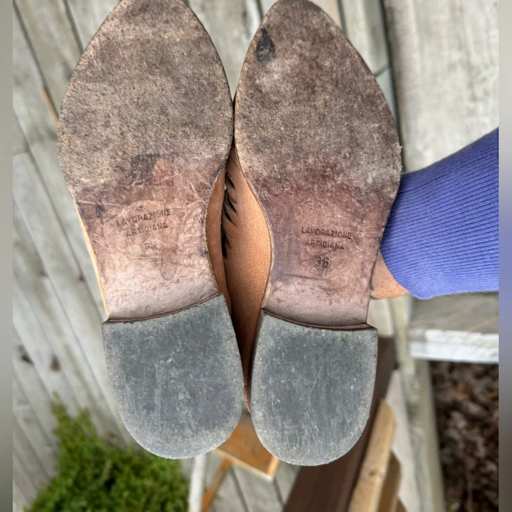 Free People Lost Valley Ankle Boot Tan Strappy Italian Leather Size 36 (EU) US 6 - Picture 10 of 10